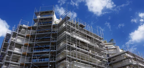 Echafaudage d'un chantier de construction © Cyril PAPOT