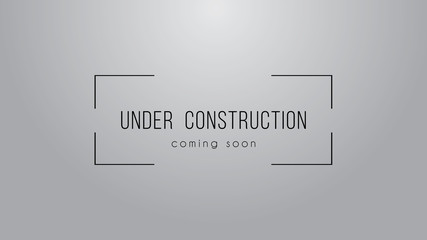 Under construction simple sign on grey background. Vector illustration. - 100746231