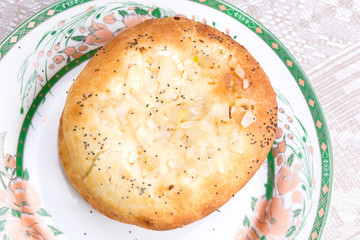 Jewish onion bread - Pletzel
