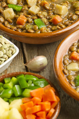 Vegetable lentil soup
