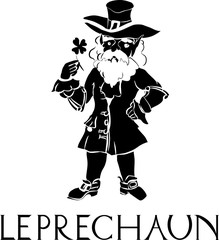 Silhouette of leprechaun