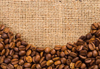 Coffee on grunge wooden background