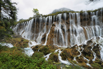 Nuorilang waterfalls in Jiuzhaigou, China, Asia