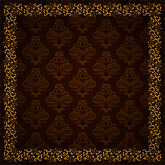 Damask pattern, vector background.