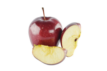 red apple concept for healthy diet and body weight control with clipping paths