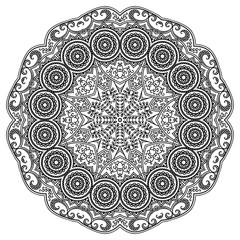 Vector henna tatoo mandala. Mehndi style.

