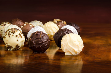 chocolates, chocolate truffle with liquor filling