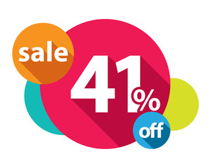 41% discount logo colorful circles