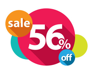 % discount logo colorful circles
