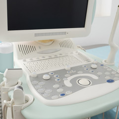 medical room with ultrasound diagnostic equipment