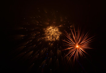 Fireworks Trails with a Blurred Zoom Lens Effect