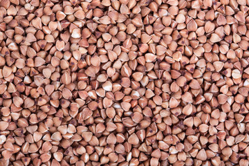 Dry buckwheat macro texture background