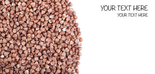 Dry buckwheat macro texture background