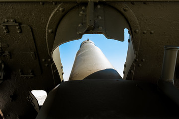 A cannon on Monte Grappa first world war memorial, Italy.
