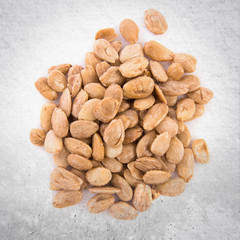 Almonds over white