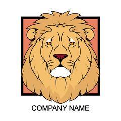 Logo with head of a lion