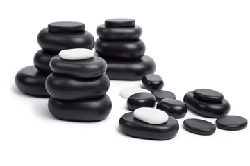 isolated massage stones set