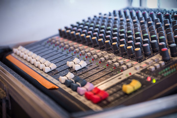 Sound mixer control panel