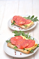 Sandwich with chorizo