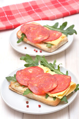 Sandwich with chorizo