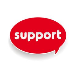 Support bubble vector label