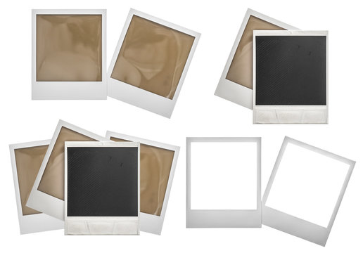 Photo frames polaroid isolated on white