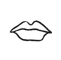 doodle lips,  illustration icon