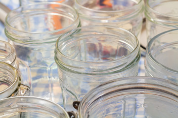 glass jam jars