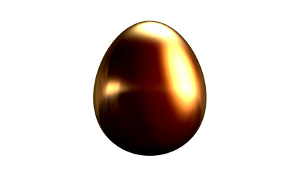 Golden Egg isolated on white background