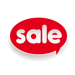 Sale label red speech bubble