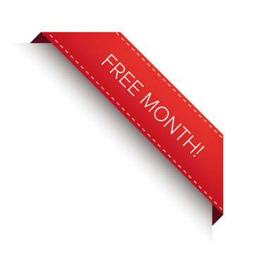 Free month corner ribbon