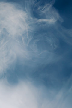 blue smoke background with copy-space