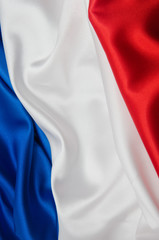 Flag of France on satin texture