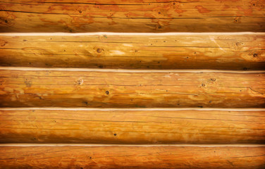 Fototapeta premium Wooden wall from logs