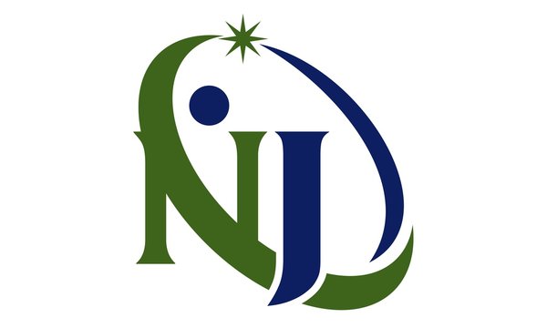 Letter NJ Modern Logo 