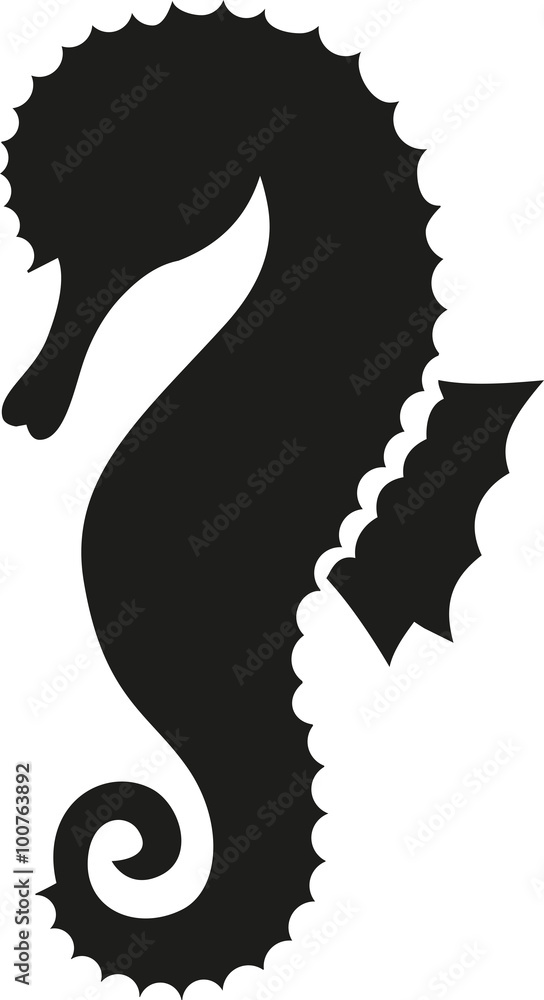 Wall mural Seahorse pictogram