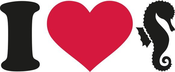 I love seahorse icon © Miceking