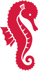 Red seahorse symbol © Miceking