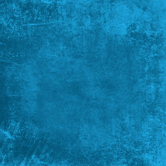 Grunge blue wall background or texture