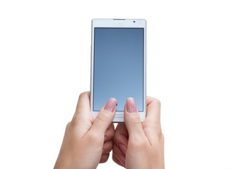 mobile phone in female hand