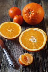 Big oranges and tangerines