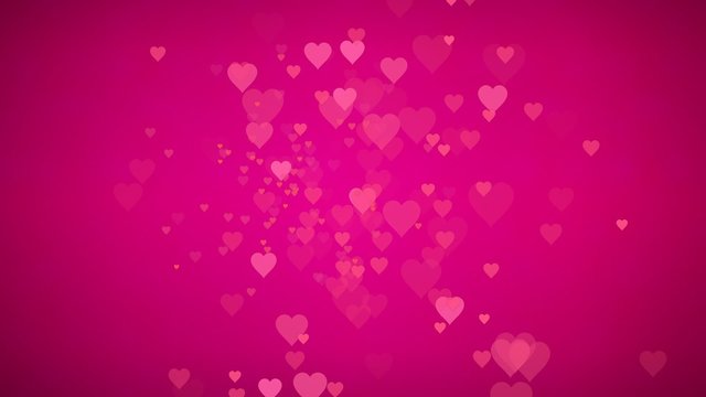 Animated loop able many moving big small pink red hearts greeting for wishing celebrating valentine's day and virtual set backdrop for entertainment festive hollywood movie based broadcasting program