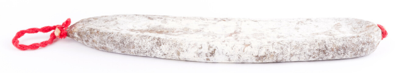 trafitional Bulgarian flat sausage called lukanka
