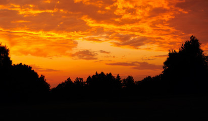 Sonnenuntergang Otepää / Estland