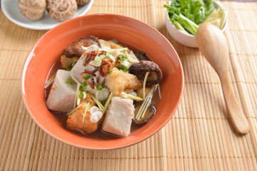 Fish boiled taro ginger and Shiitake Mushroom Chinese  asia styl