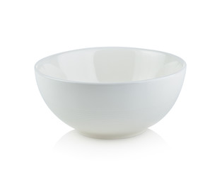 White bowl isolated on white background