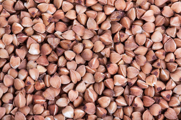 Dry buckwheat macro texture background