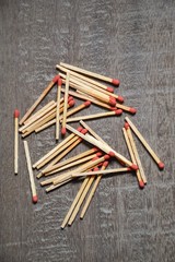 wooden matches on wooden floor