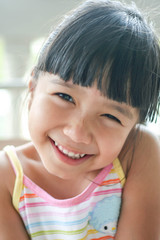 Asian little girl smiling