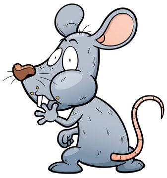 Vector illustration of cartoon Rat